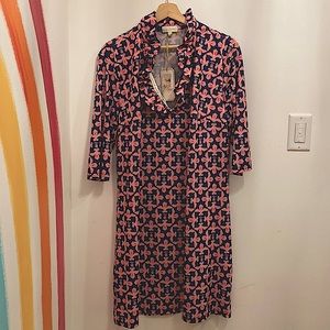 New With Tags Simply Southern Sweet Damask Ruffled Shirt Dress XXL
